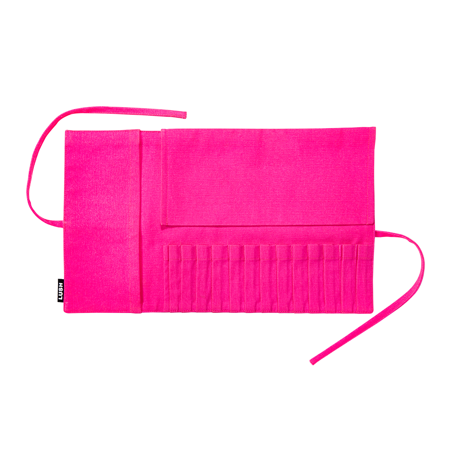 Makeup Brush Wrap - Fluoro Pink